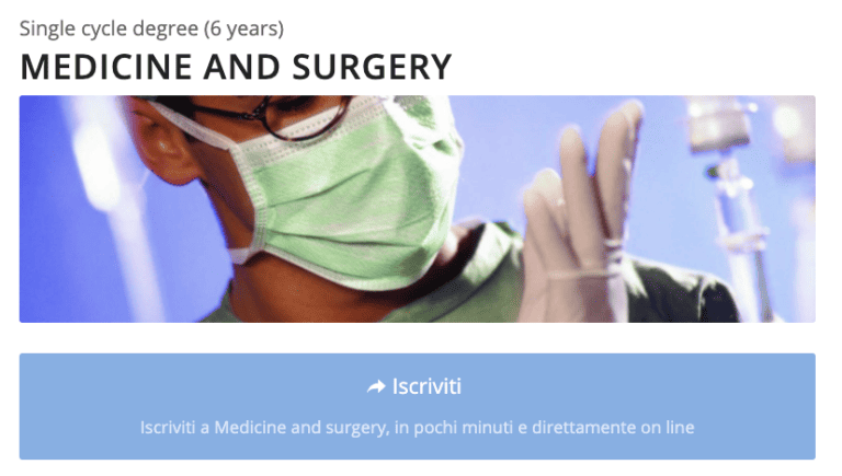 parma medicine and surgery registeration