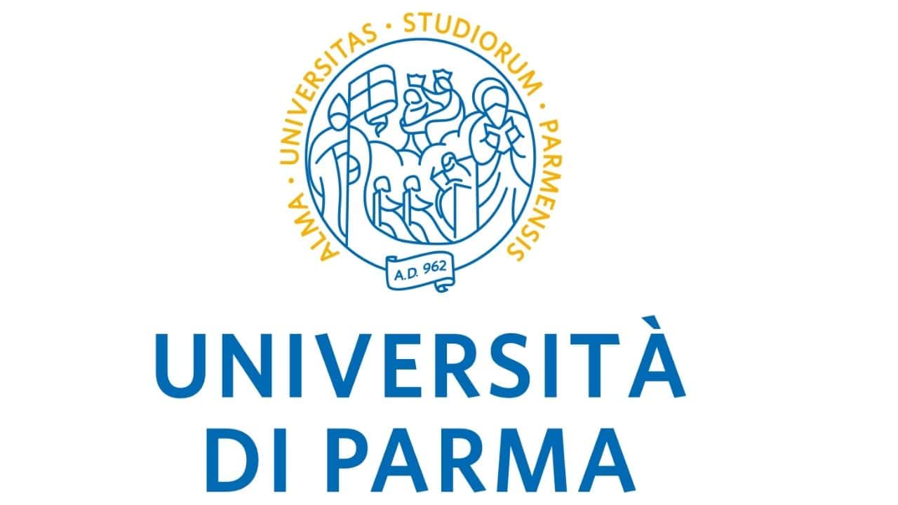Logo of Parma University with text that has the Italian name of the university "Universita di Parma"