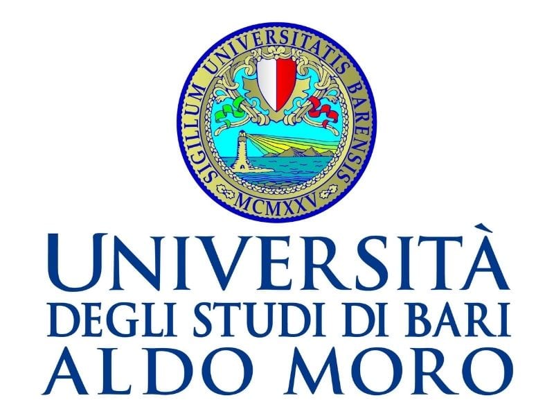 Bari University logo with text that has the name of the university in Italian